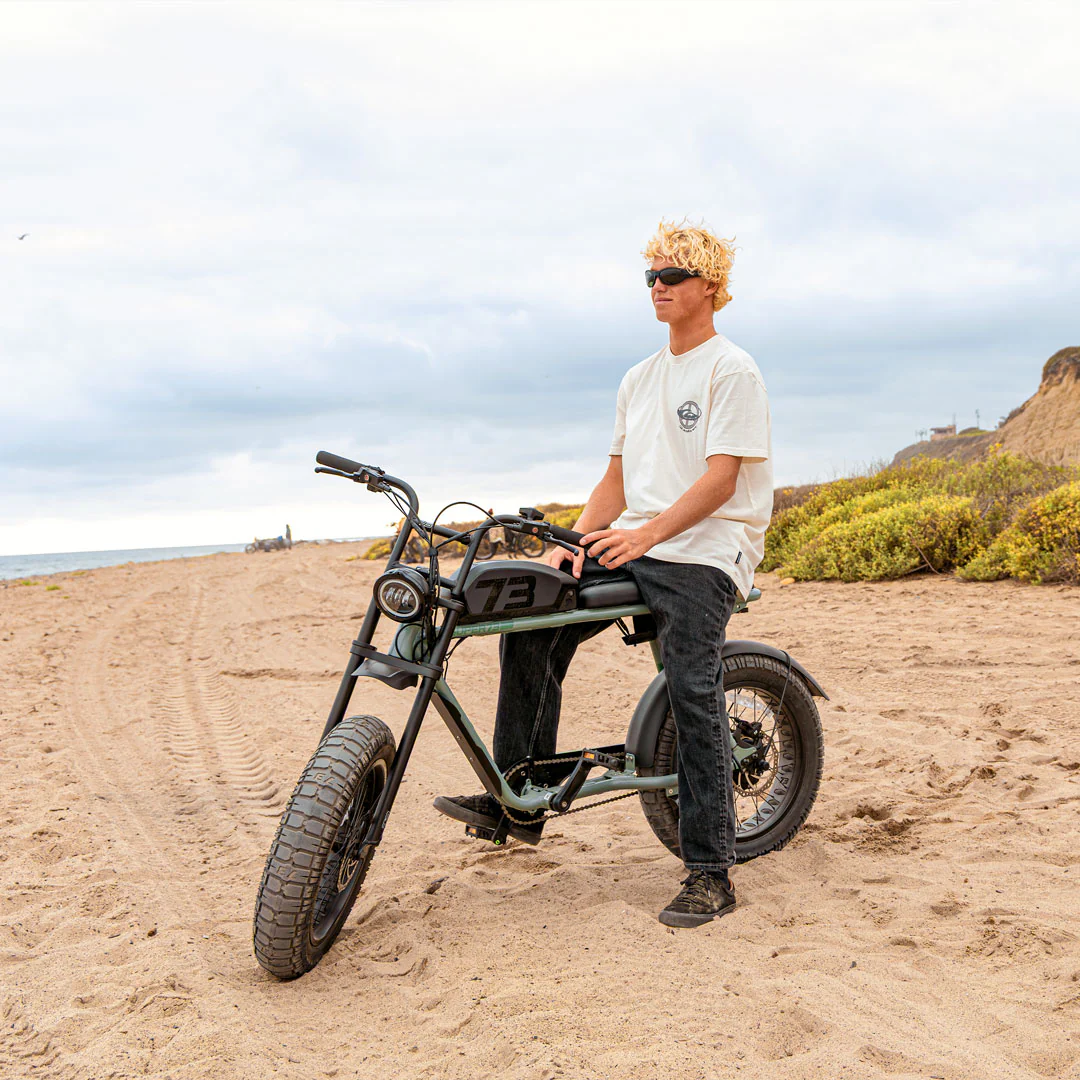 Rider on a dirt path with the S2 SE
