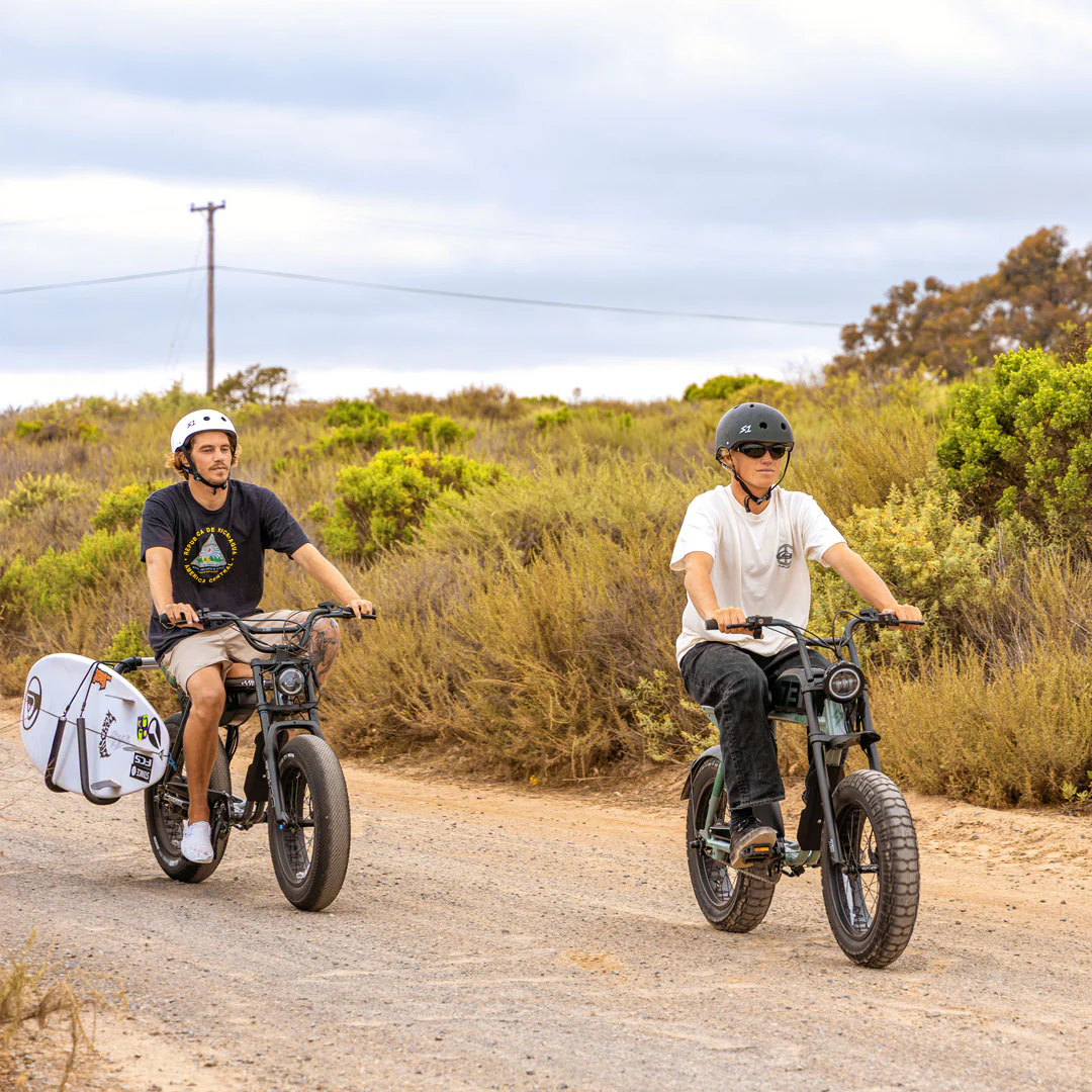 Two riders cruising on S-Series bikes