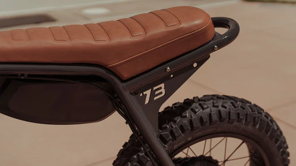 Quilted seat and rear tire detail